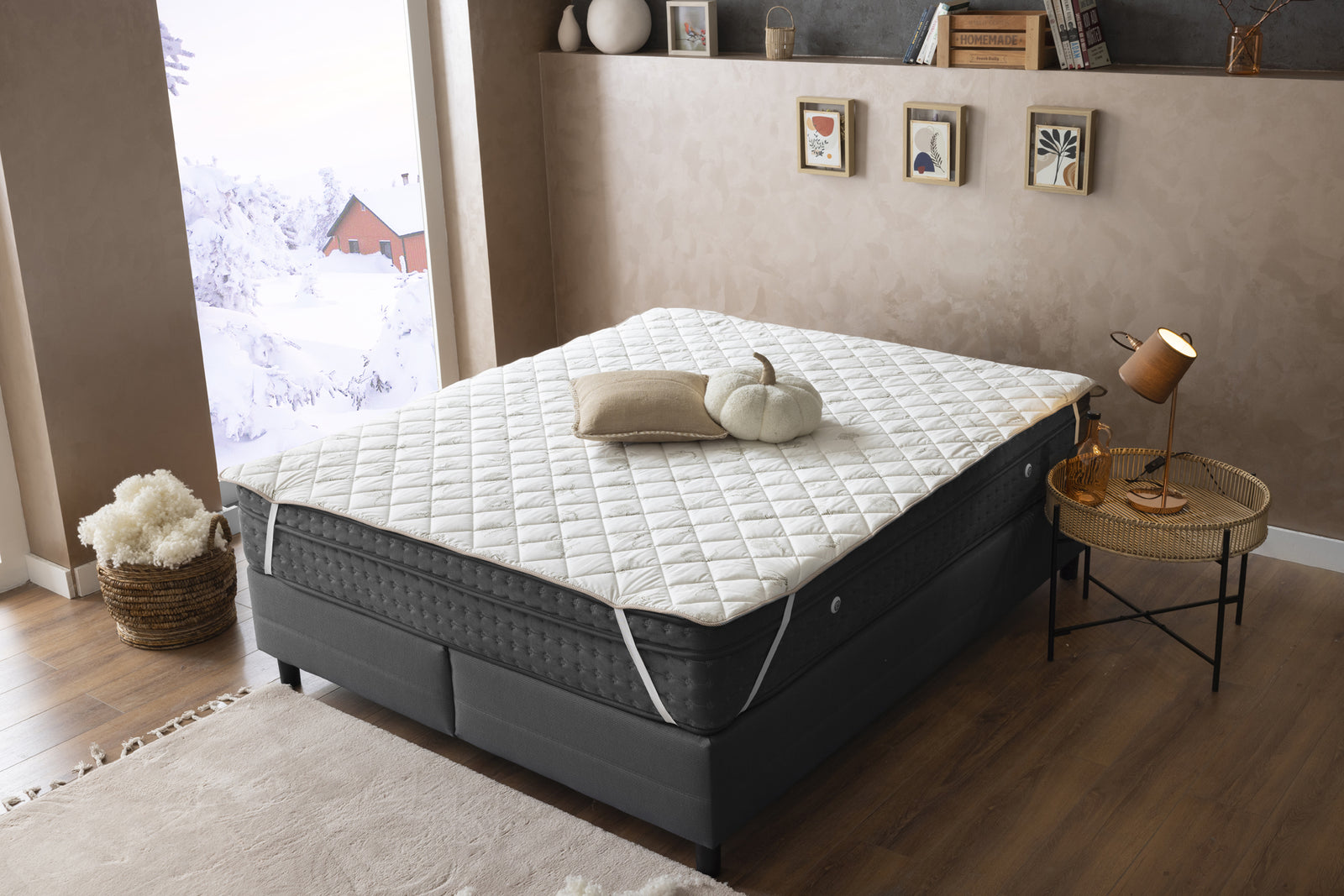 Duvetta %100 Doğal Yün Yatak Koruyucu Alez 150x200